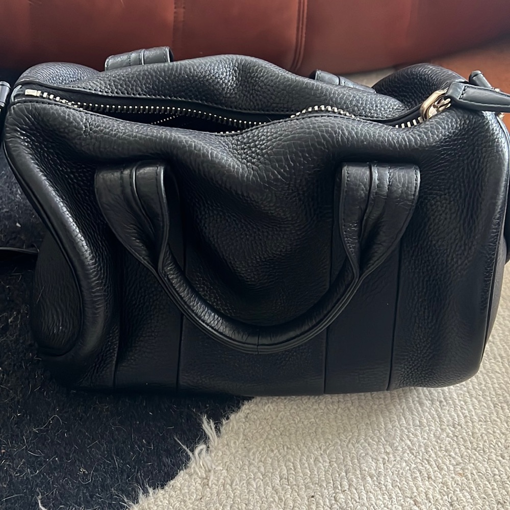 Black Alexander Wang Rocco Pebbled Leather